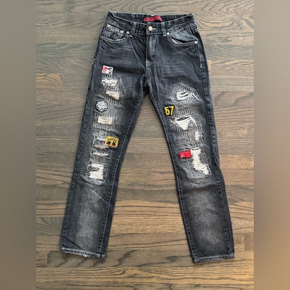 Lr Scoop Other - LR Scoop Stylish Distressed patch Kids Jeans 12 NWOT